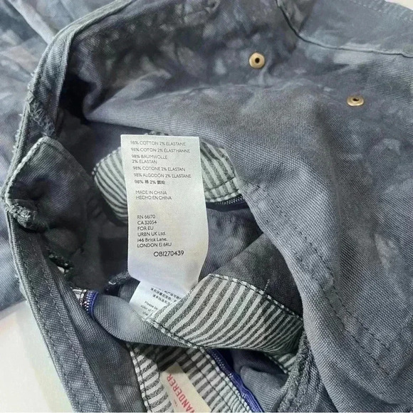 Anthropologie The Wanderer‎ Tie Dye Relaxed Overalls NWT  Blue Black 24 Petite - Picture 7 of 8